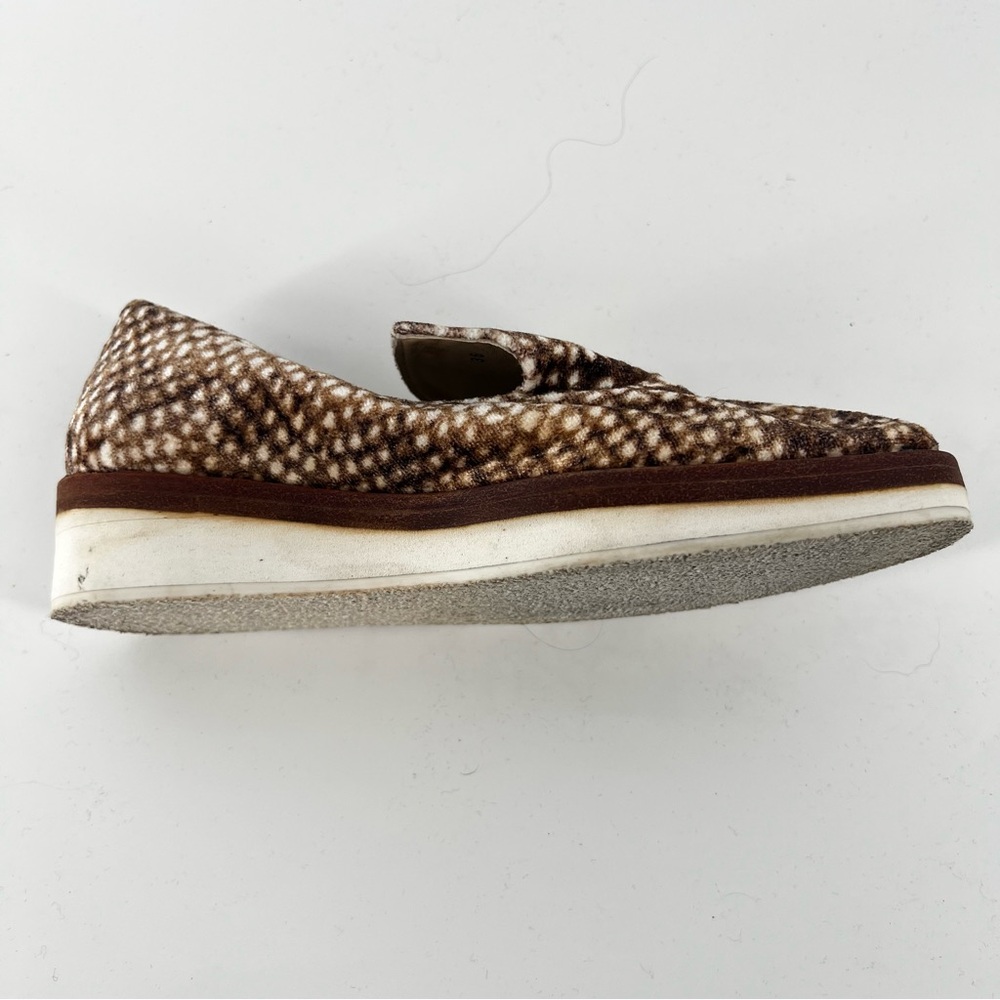 Free People Snake Eyes Brown & Cream Patterned Women's Slip-On Loafers - Size 39 - Picture 5 of 6